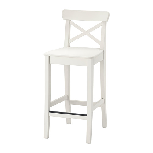 INGOLF - bar stool with backrest, white | IKEA Taiwan Online - PE736035_S4