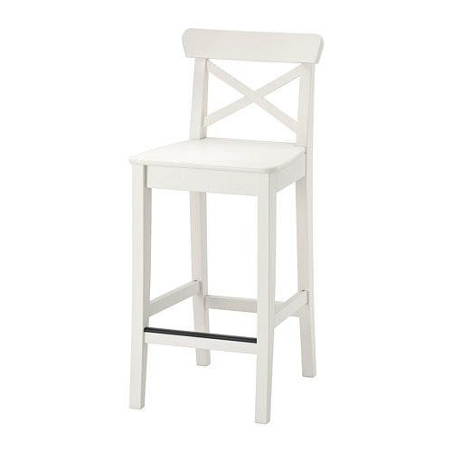 INGOLF - 吧台椅附靠背, 白色, 63 公分 | IKEA 線上購物 - PE736035_S4