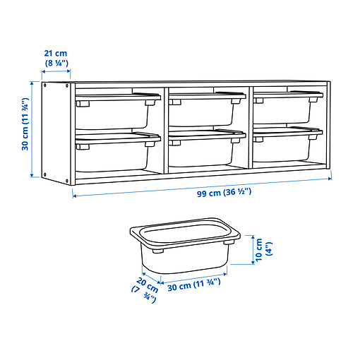 TROFAST wall storage