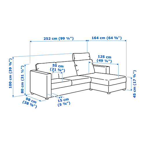 VIMLE 3-seat sofa