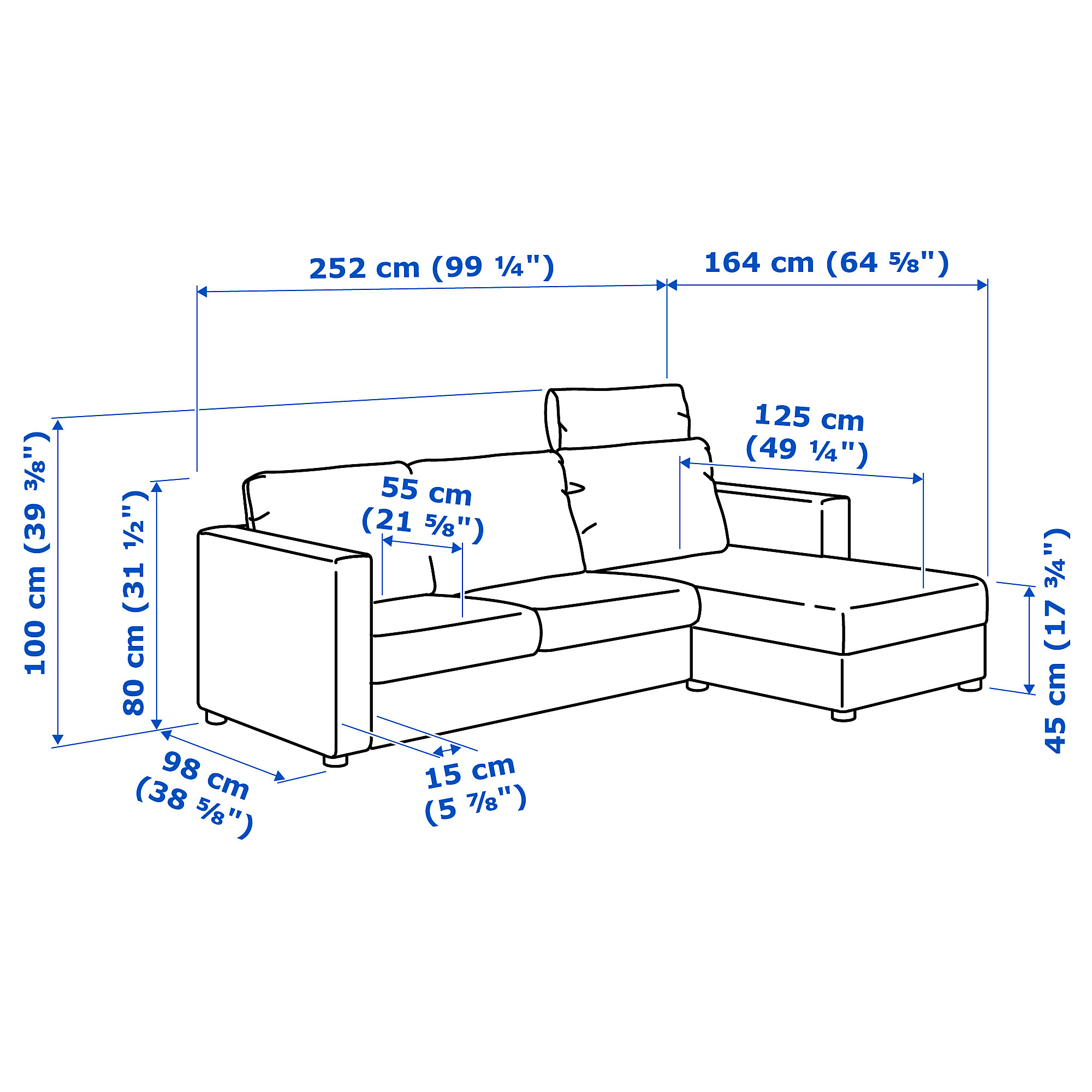 VIMLE 3-seat sofa