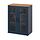 SKRUVBY - cabinet with glass doors, black-blue, 70x90 cm | IKEA Taiwan Online - PE876445_S1