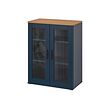 SKRUVBY - cabinet with glass doors, black-blue, 70x90 cm | IKEA Taiwan Online - PE876445_S2 