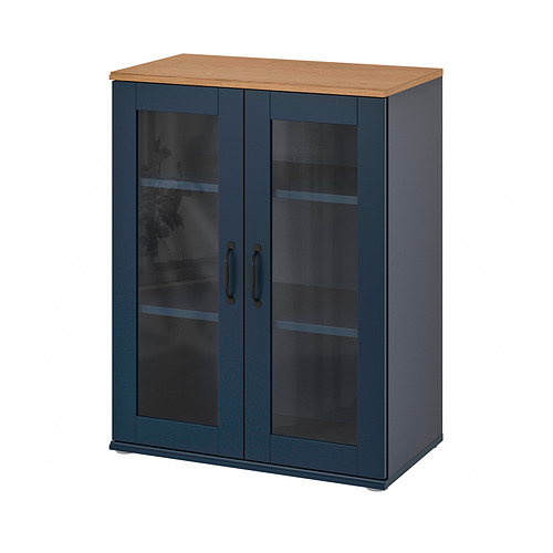 SKRUVBY cabinet with glass doors
