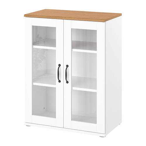 SKRUVBY cabinet with glass doors