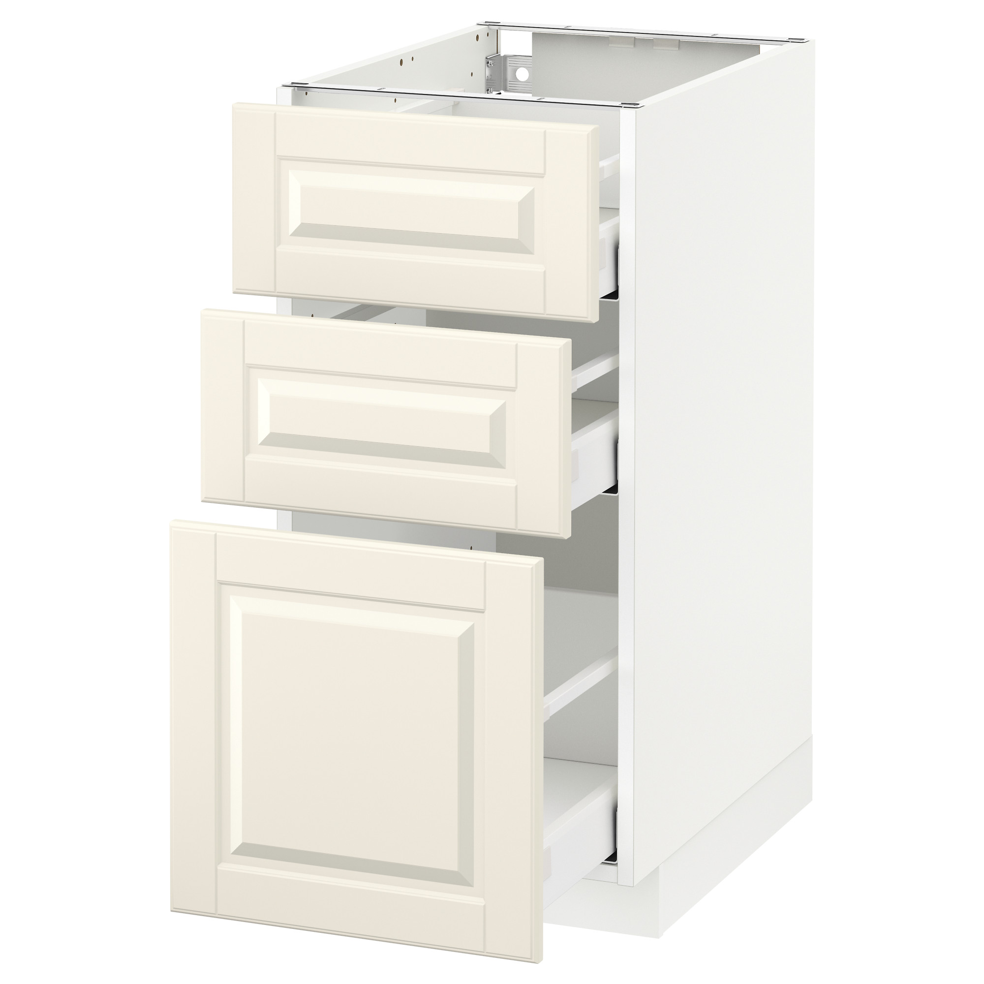 METOD base cabinet with 3 drawers