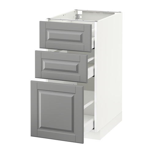 METOD base cabinet with 3 drawers