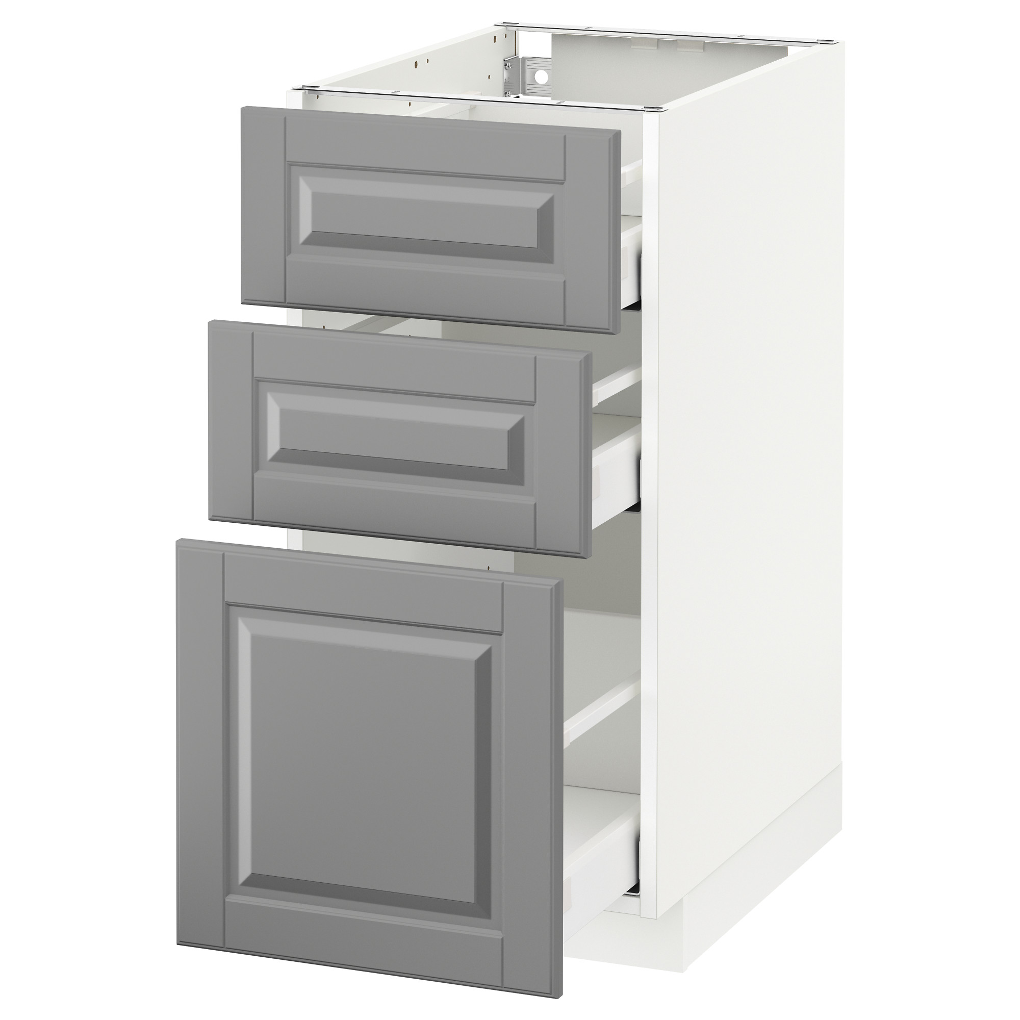 METOD base cabinet with 3 drawers