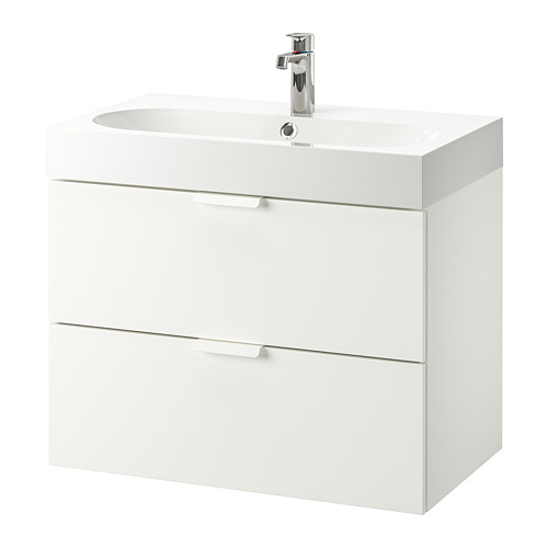 GODMORGON/BRÅVIKEN - wash-stand with 2 drawers, white/Brogrund tap | IKEA Taiwan Online - PE736152_S4
