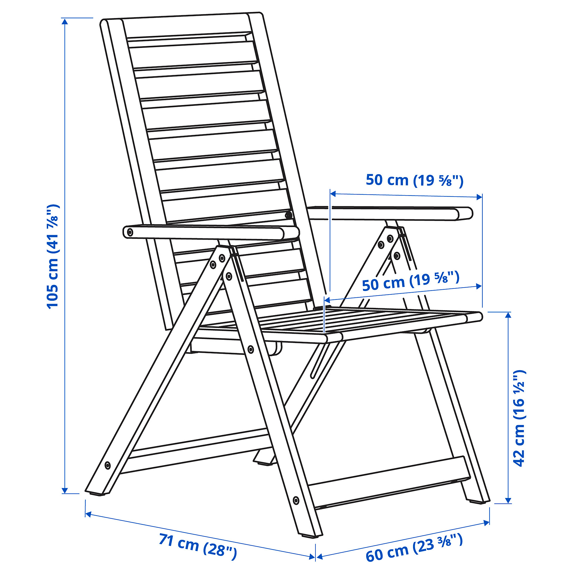 NÄMMARÖ table+4 reclining chairs, outdoor