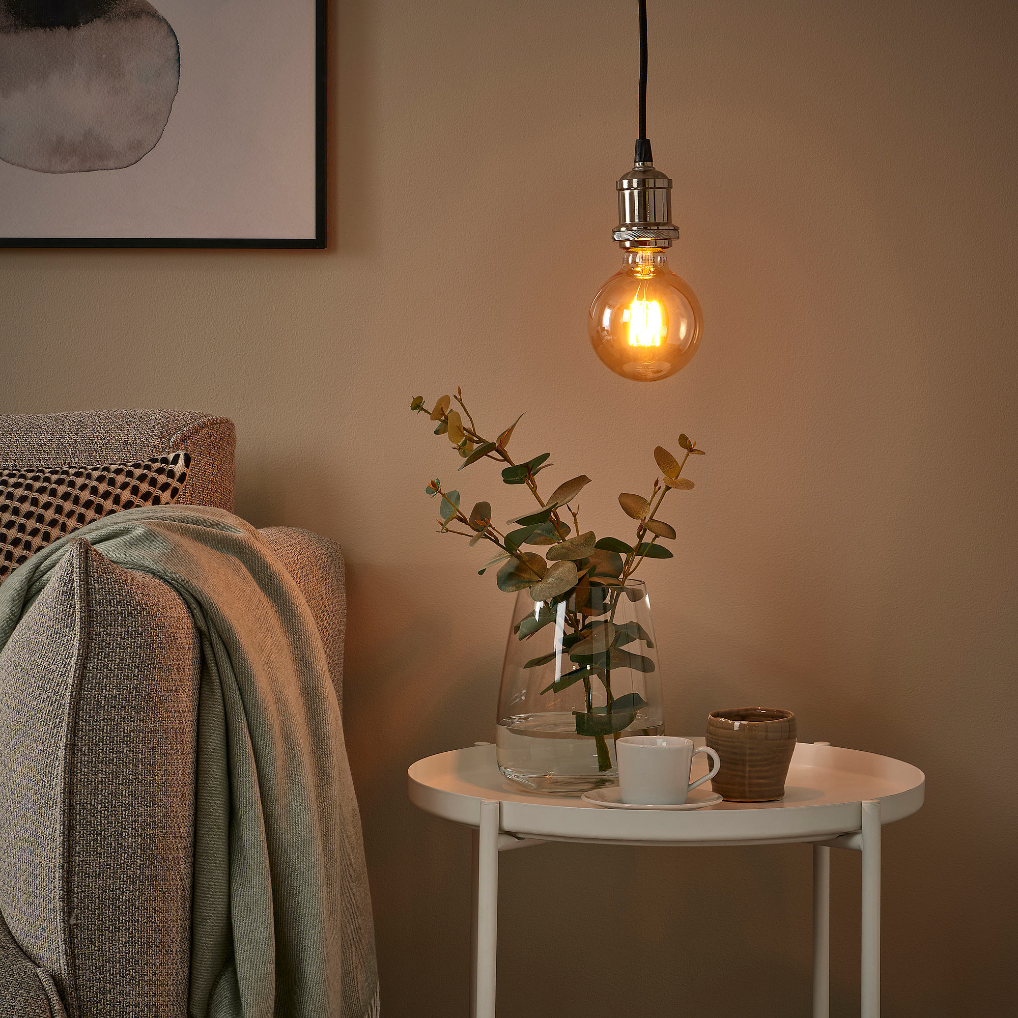 JÄLLBY/MOLNART pendant lamp with light bulb