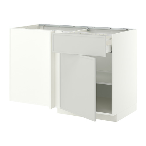 METOD/MAXIMERA 轉角底櫃附抽屜和層架