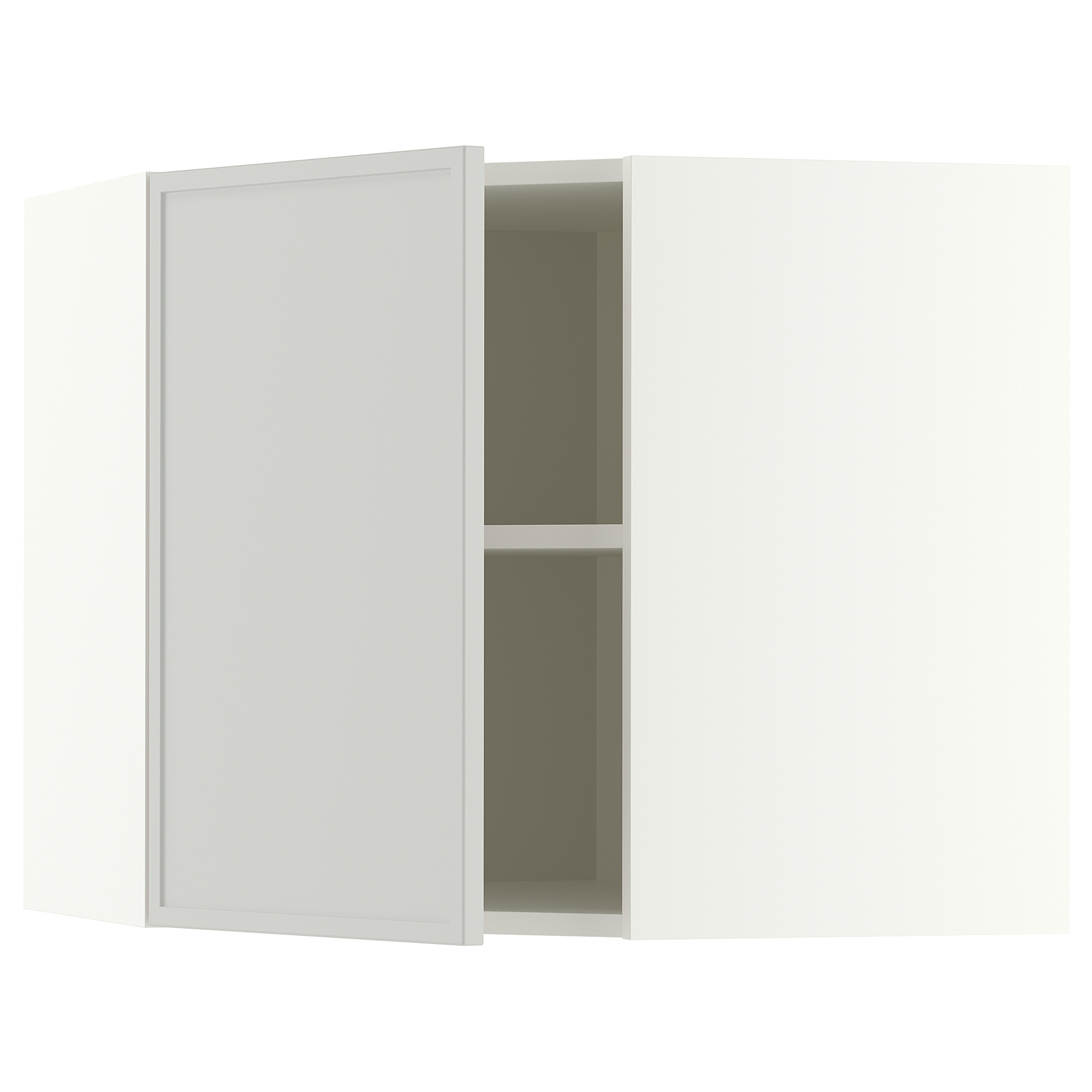 METOD corner wall cabinet with shelves