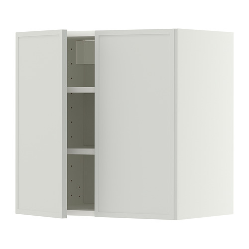 METOD wall cabinet with shelves/2 doors