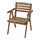 FALHOLMEN - chair with armrests, outdoor, light brown stained | IKEA Taiwan Online - PE736204_S1