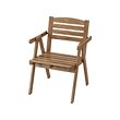 FALHOLMEN - chair with armrests, outdoor, light brown stained | IKEA Taiwan Online - PE736204_S2 