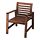ÄPPLARÖ - chair with armrests, outdoor, brown stained | IKEA Taiwan Online - PE736197_S1