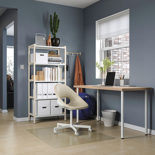 LAGKAPTEN/ADILS - desk, white stained oak effect/white | IKEA Taiwan Online - PE835322_S4