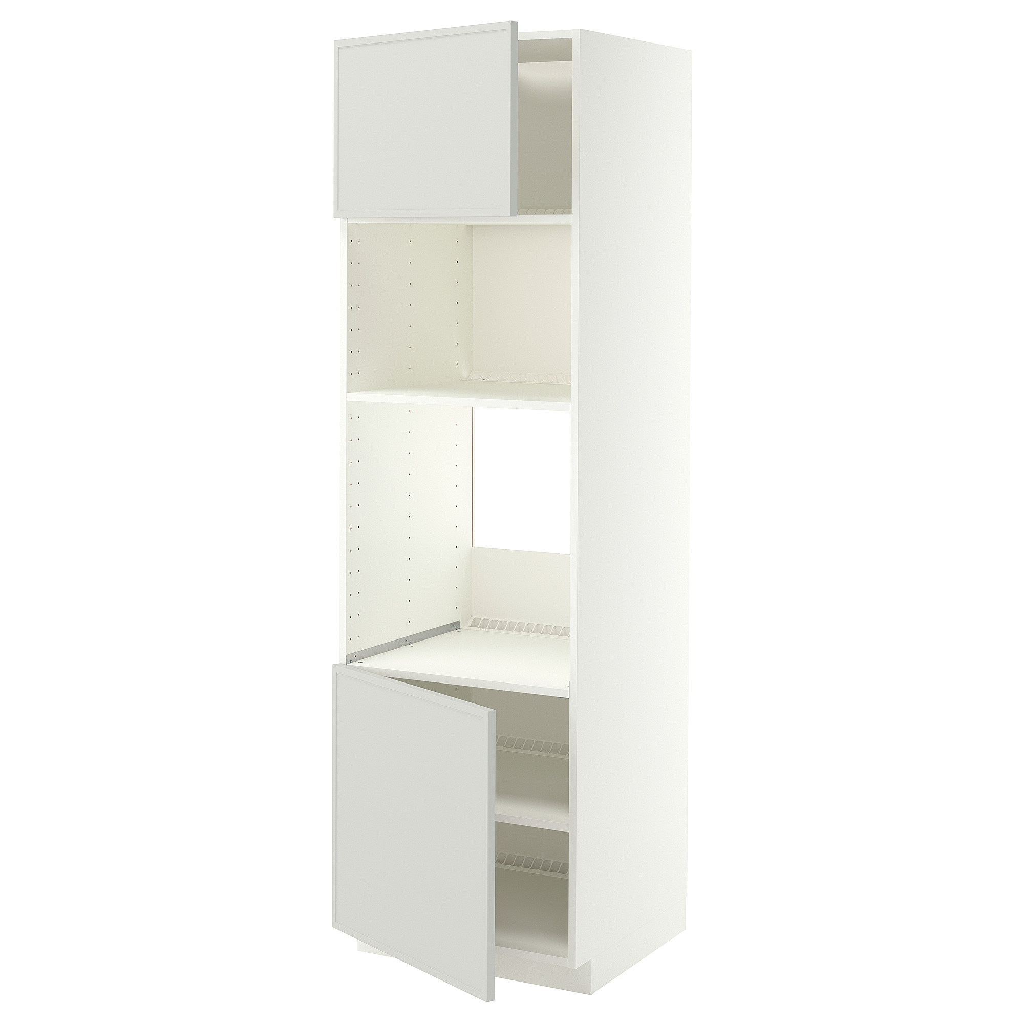 METOD 微波爐烤箱高櫃附2抽/層板