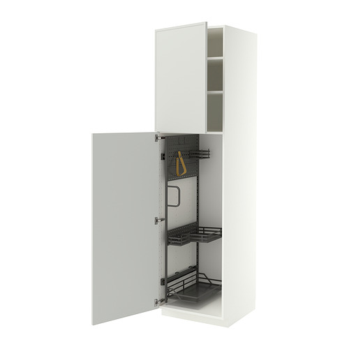 METOD high cabinet with cleaning interior