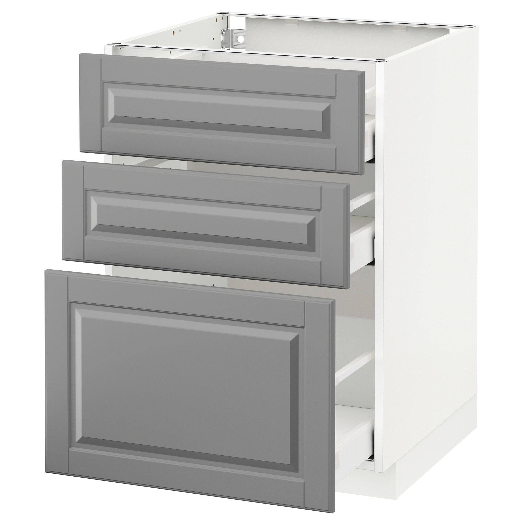 METOD base cabinet with 3 drawers