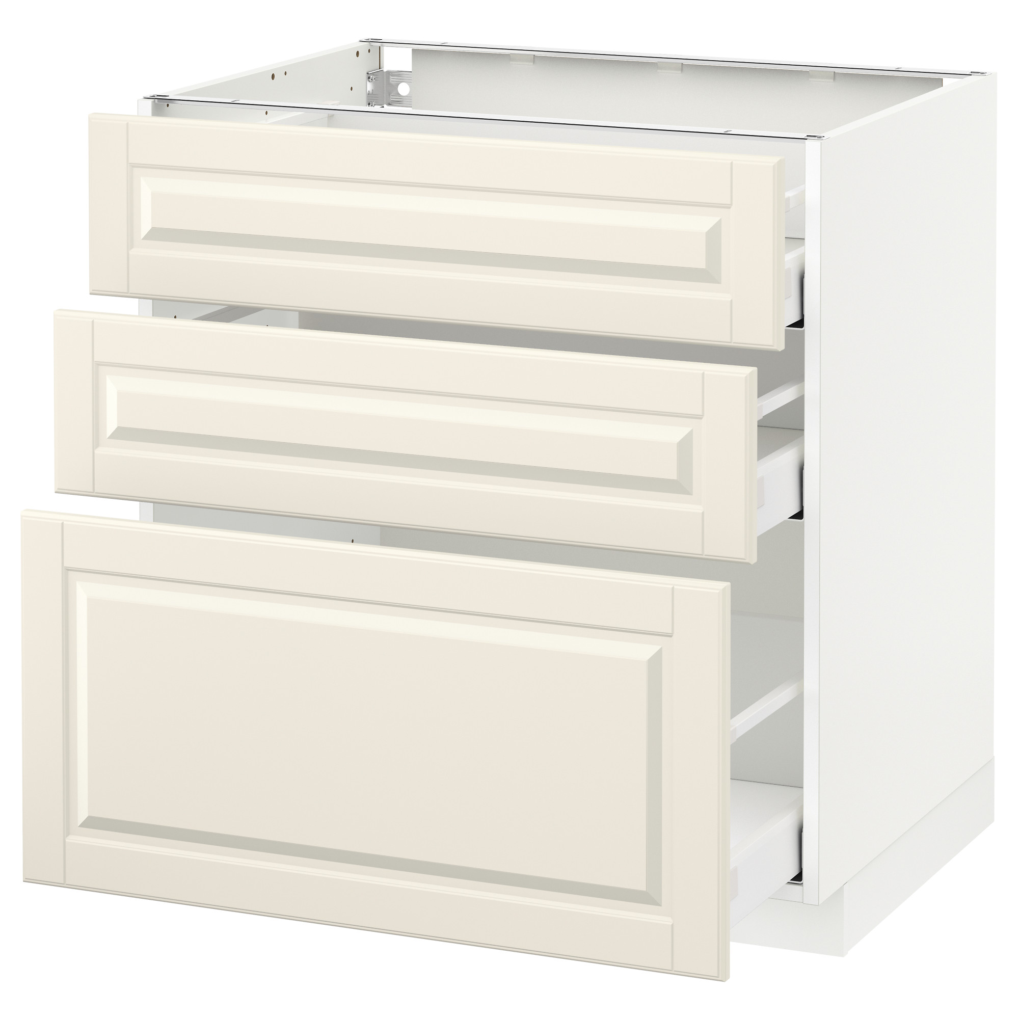 METOD base cabinet with 3 drawers