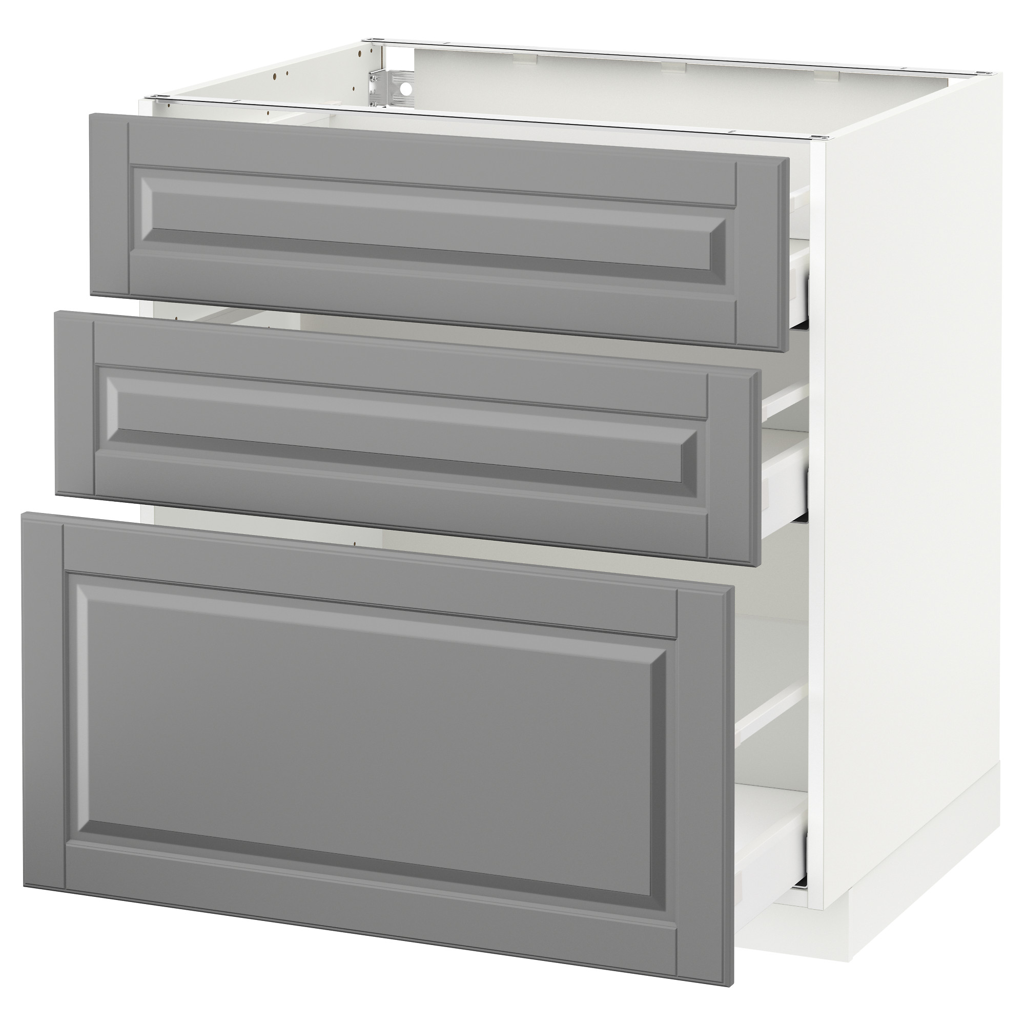 METOD base cabinet with 3 drawers