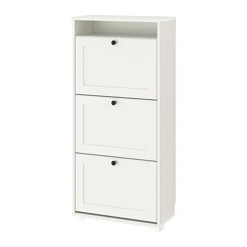 BRUSALI - 三格鞋櫃, 白色, 61x30x130 公分 | IKEA 線上購物 - PE776595_S4