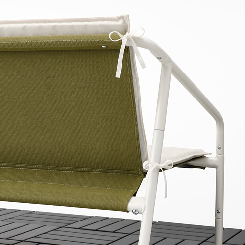 INGMARSÖ - 雙人座沙發 室內/戶外用, 白色 綠色/米色 | IKEA 線上購物 - PE789850_S4