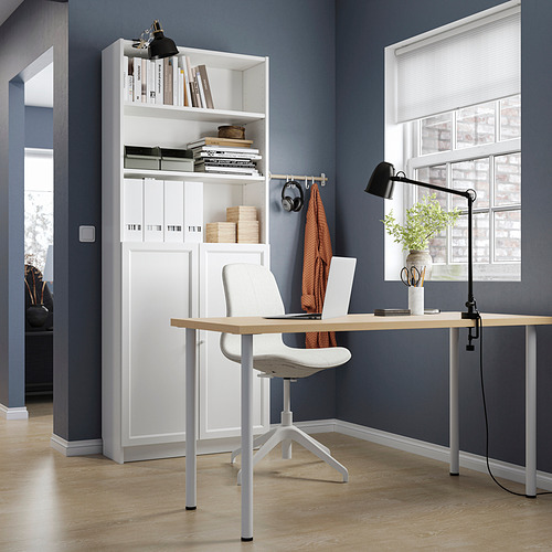 MÅLSKYTT/ADILS - desk, birch/white | IKEA Taiwan Online - PE835355_S4