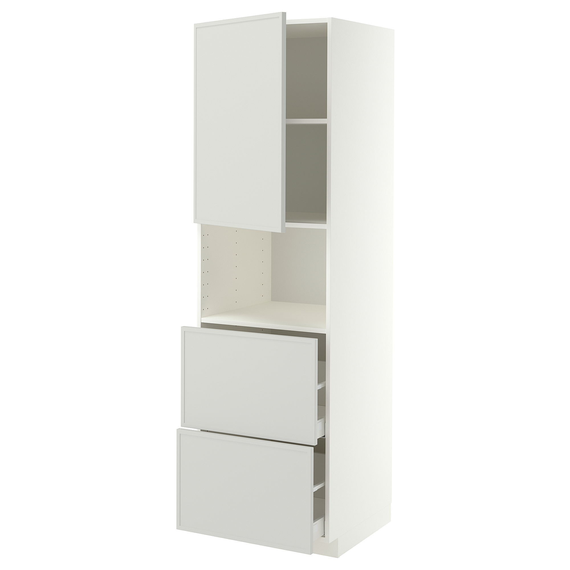 METOD/MAXIMERA 微波爐高櫃附門板/2抽屜