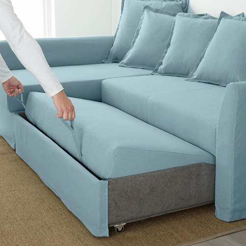 HOLMSUND - corner sofa-bed, Orrsta light blue | IKEA Taiwan Online - PE648007_S4