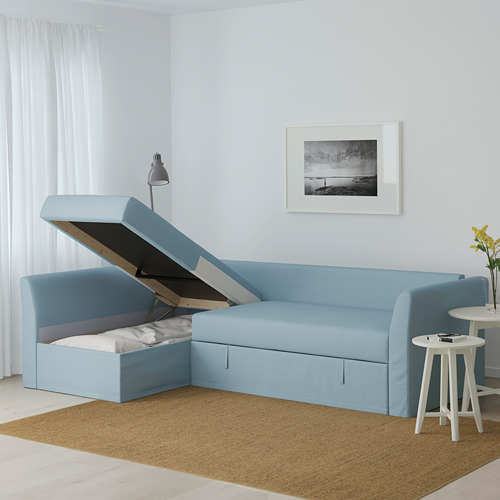 HOLMSUND - corner sofa-bed, Orrsta light blue | IKEA Taiwan Online - PE648008_S4