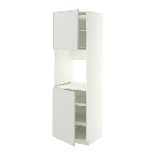 METOD 雙門烤箱高櫃附層板