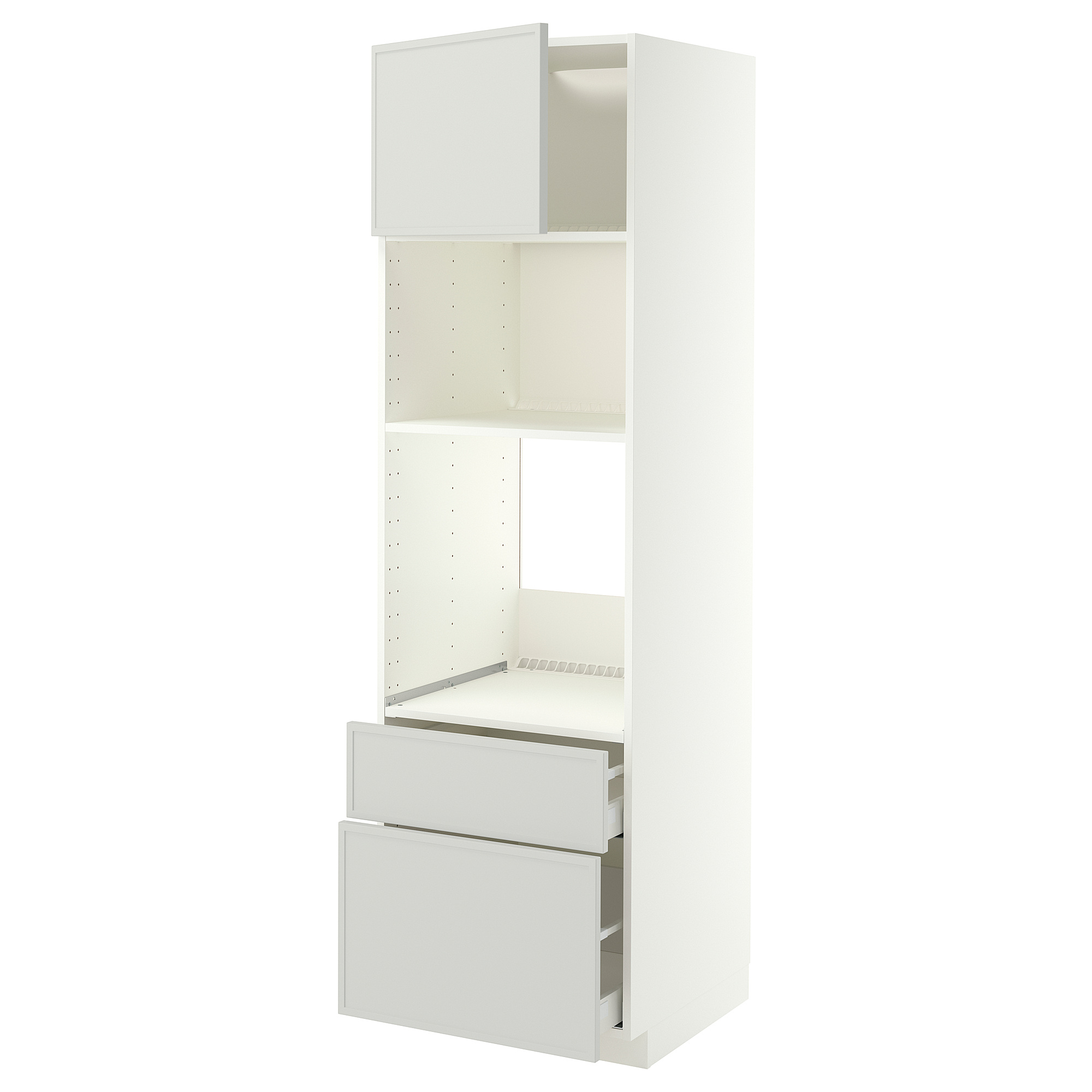 METOD/MAXIMERA 烤箱/微波爐高櫃附門板/2抽屜