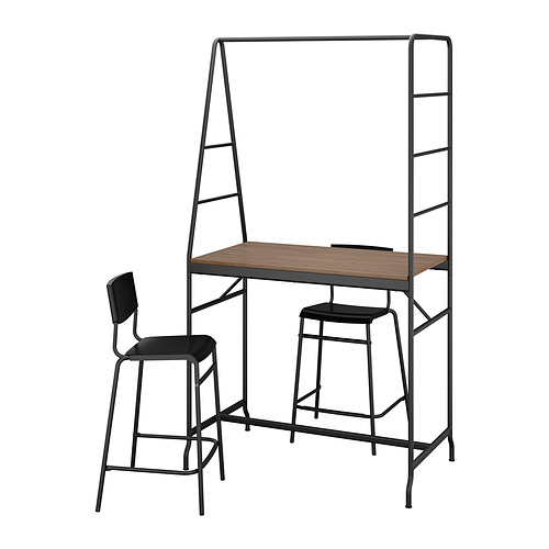 HÅVERUD/STIG - table and 2 stools, black/black | IKEA Taiwan Online - PE835481_S4