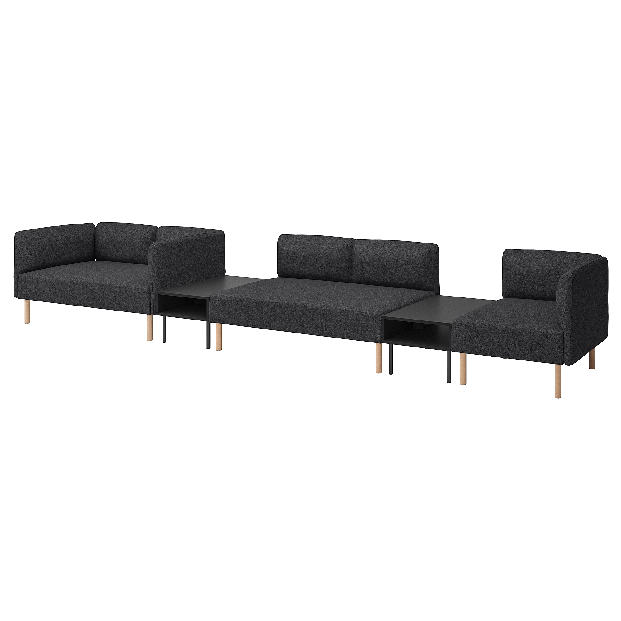 LILLEHEM 5-seat modular sofa with side table