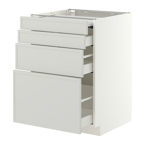 METOD/MAXIMERA bc w pull-out work surface/3drw