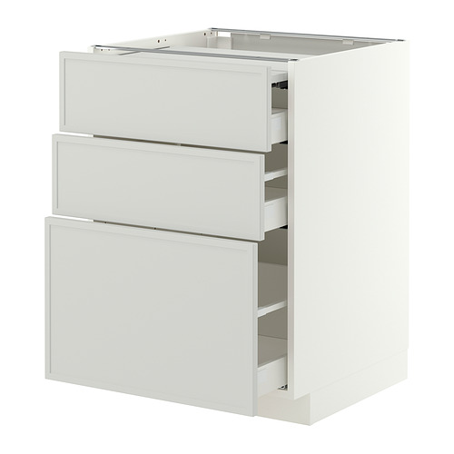 METOD/MAXIMERA 底櫃附拉出式工作檯面/3抽