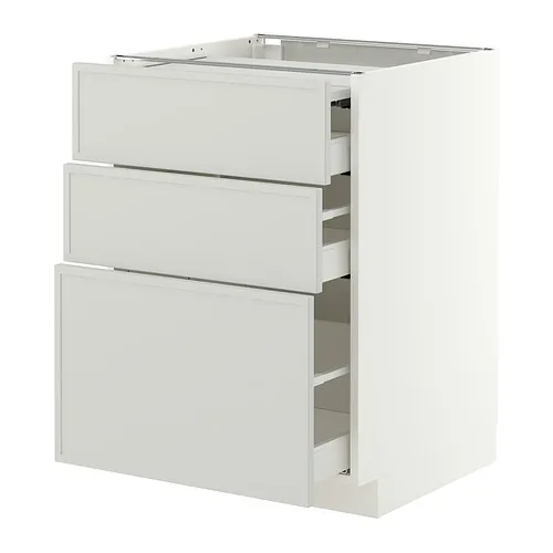 METOD/MAXIMERA bc w pull-out work surface/3drw