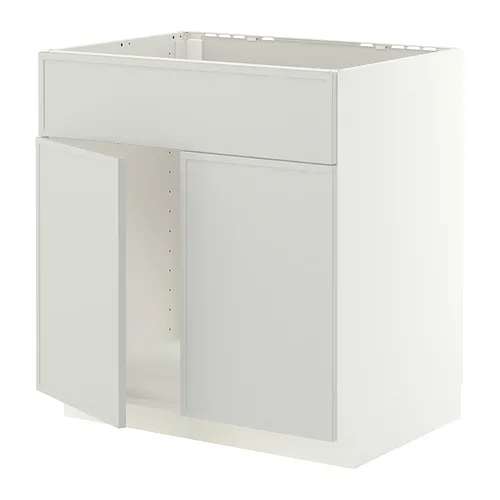 METOD base cabinet f sink w 2 doors/front