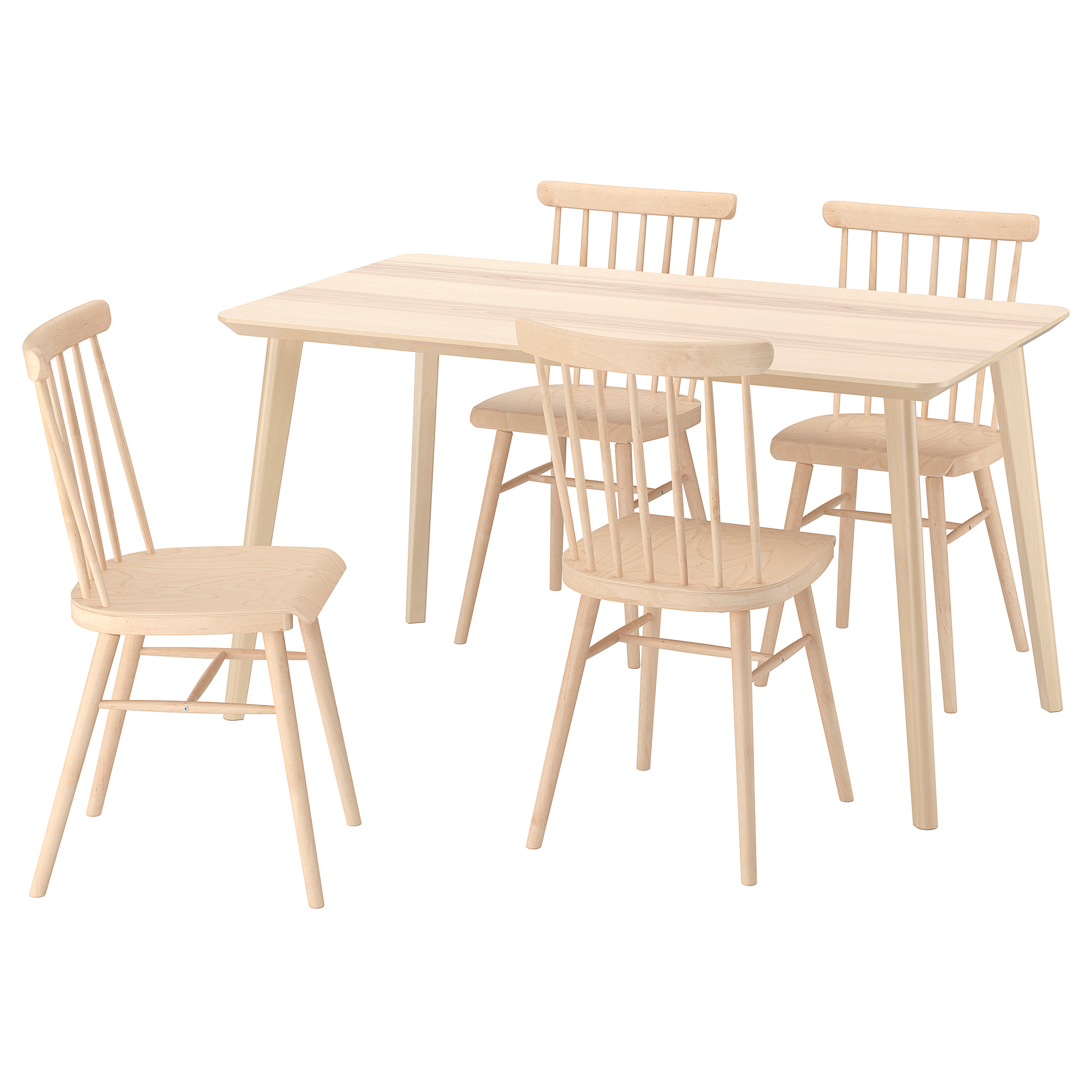 LISABO/HÖGVED table and 4 chairs