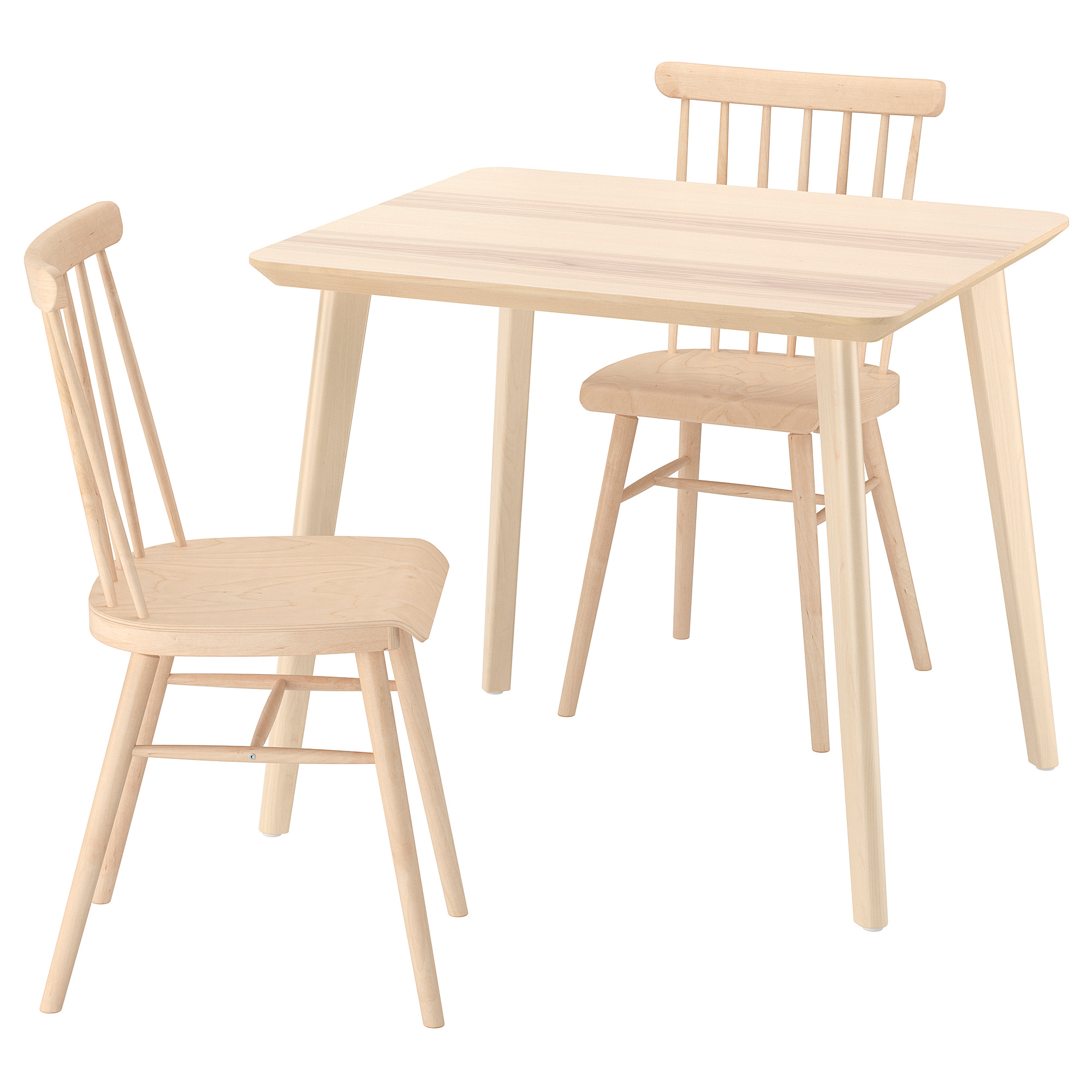 LISABO/HÖGVED table and 2 chairs