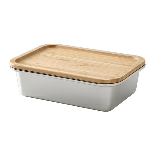 IKEA 365+ - food container with lid, rectangular stainless steel/bamboo, 1.0 l | IKEA Taiwan Online - PE835514_S4