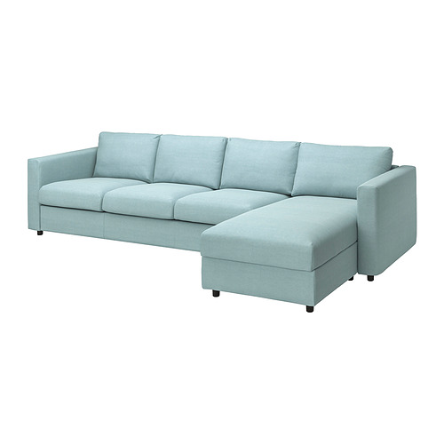 VIMLE - 4-seat sofa with chaise longue, Saxemara light blue | IKEA Taiwan Online - PE835526_S4
