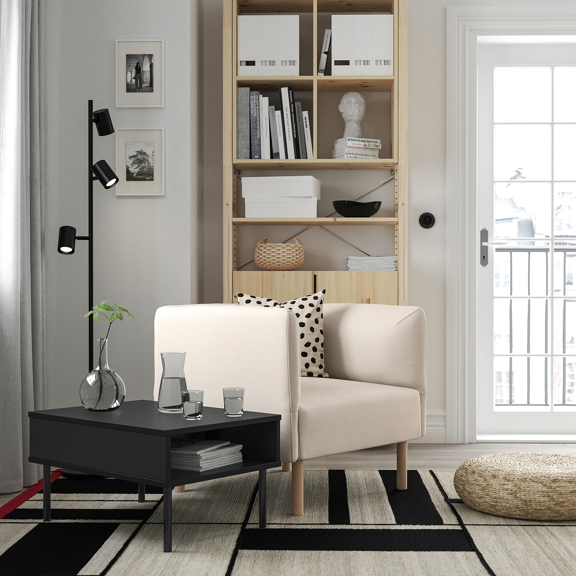 LILLEHEM armchair with side table