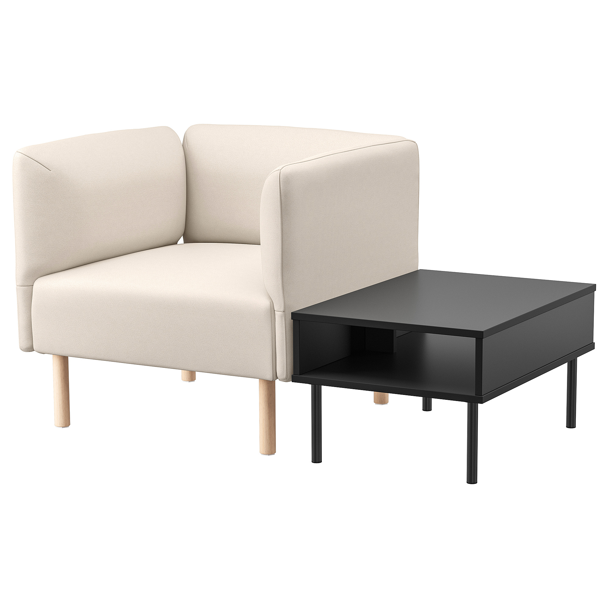 LILLEHEM armchair with side table
