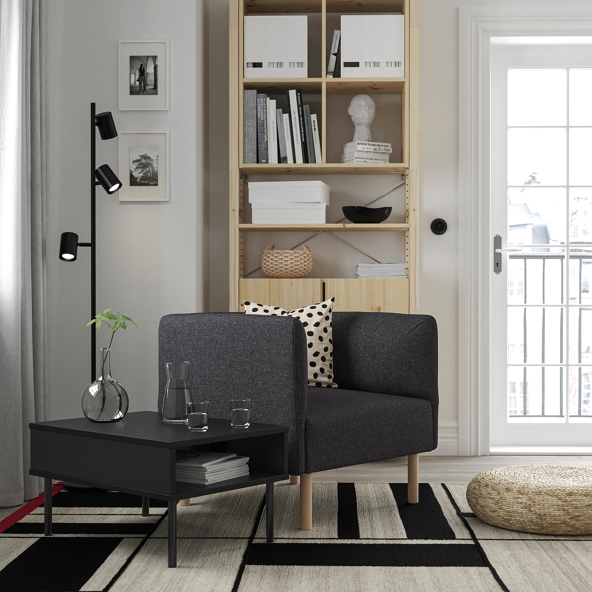 LILLEHEM armchair with side table