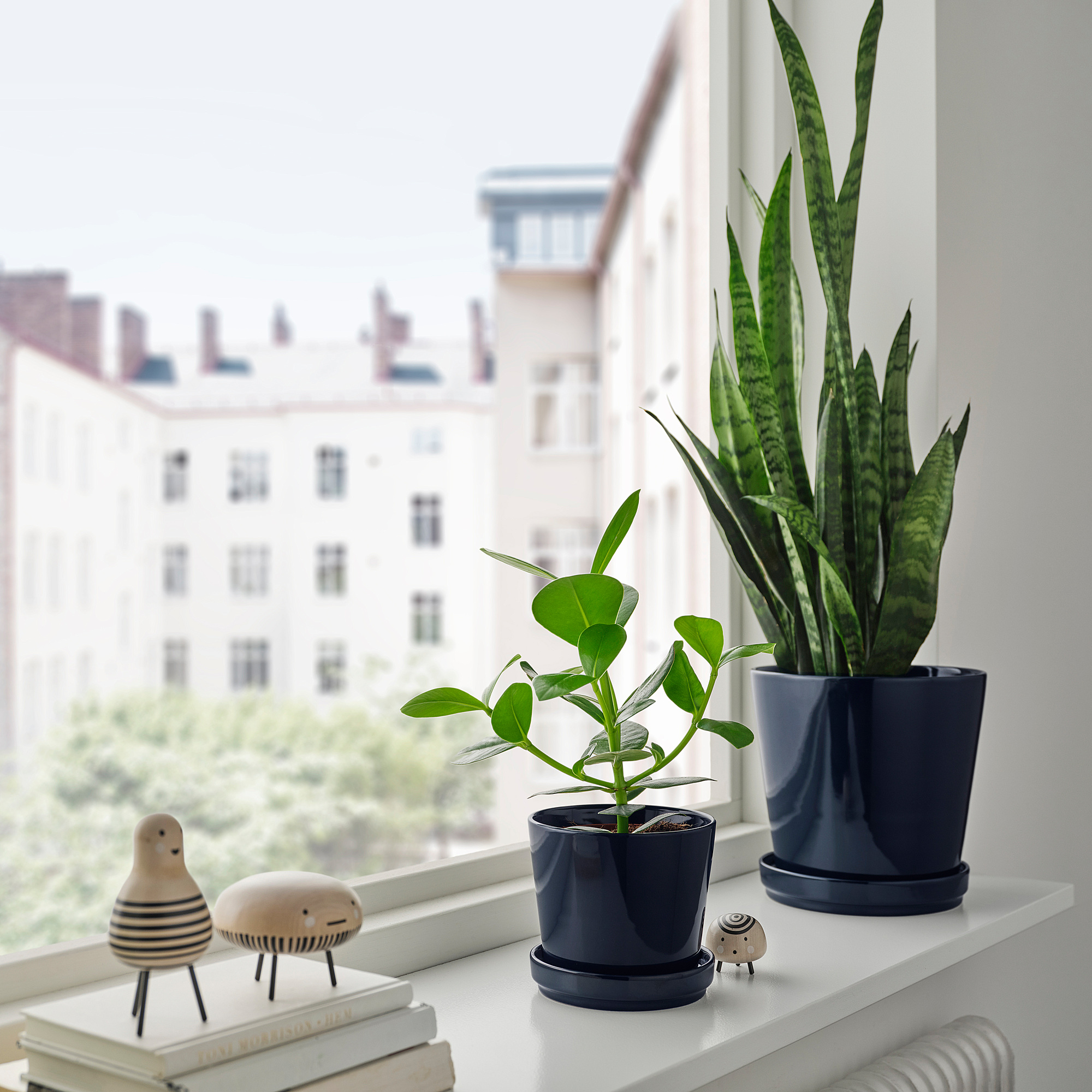 KLOTLÖNN plant pot with saucer