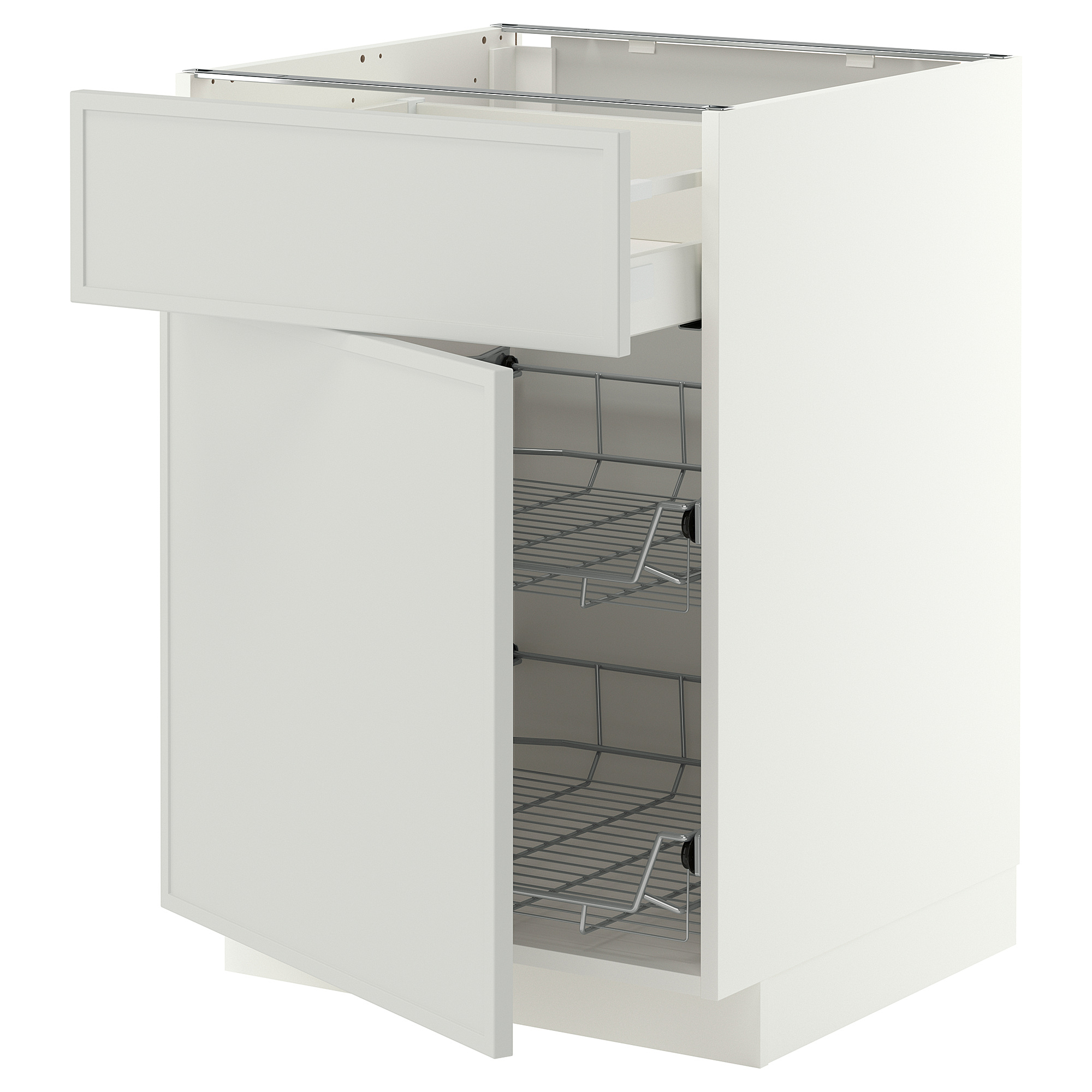 METOD/MAXIMERA base cab w wire basket/drawer/door